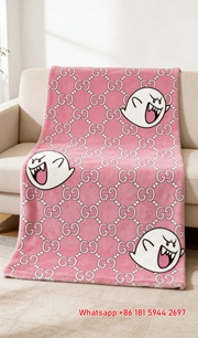 Gucci x Nintendo Boo Ghost Pattern Throw Blankets GGJY (14)